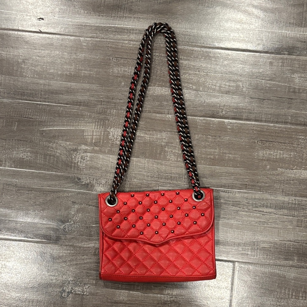 Coral Rebecca Minkoff Quilted Chain Shoulder Bag